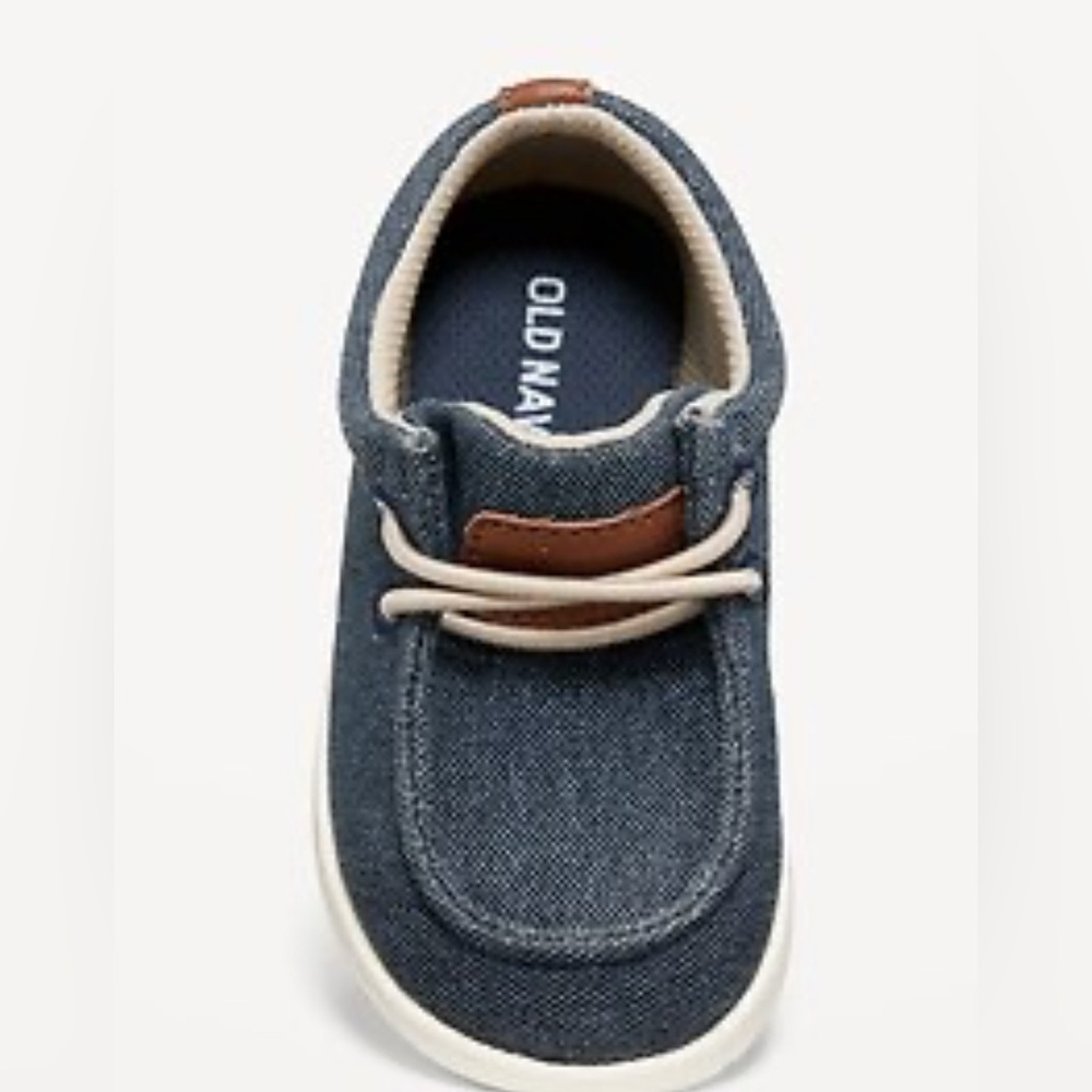 Old Navy Kids Blue Casual Lace Slip-On Deck Shoes SZ 10